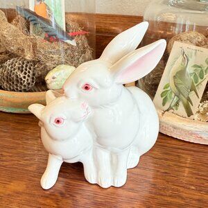 Vintage Fitz and Floyd Bunny rabbit candle holder